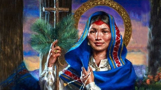 IN TODAY’S LIVES OF THE SAINTS AND MARTYRS, A YOUNG MOHAWK WOMAN