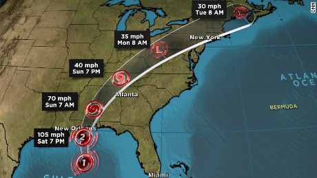HURRICANE NATE MADE  TWO LANDFALLS THIS WEEKEND, BRINGING FLOODS AND POWER OUTAGES TO THE GULF COAST