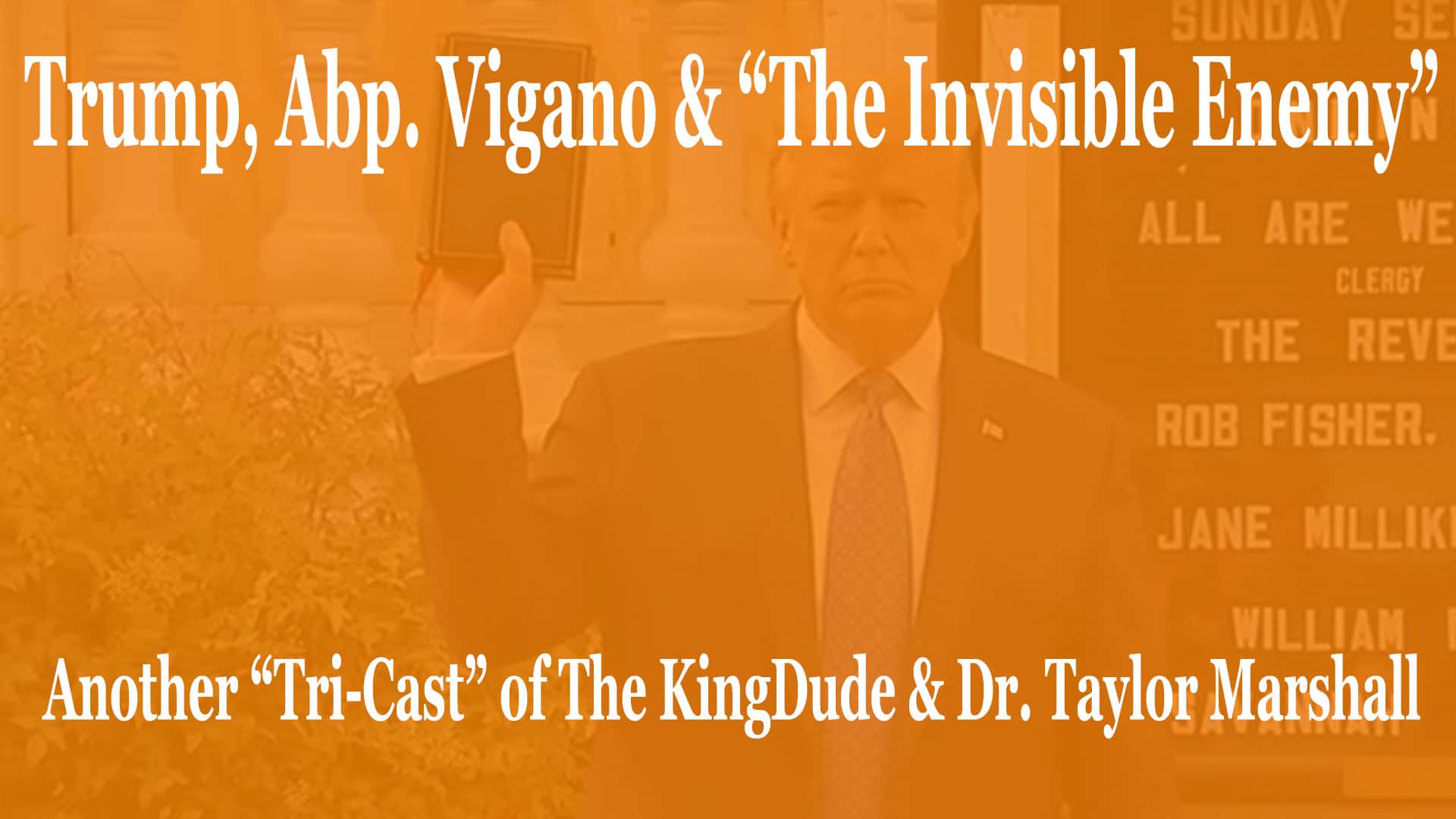 Did God Choose Trump To Defend His Flock & If So Did He Choose Vigano To Guide Him!?