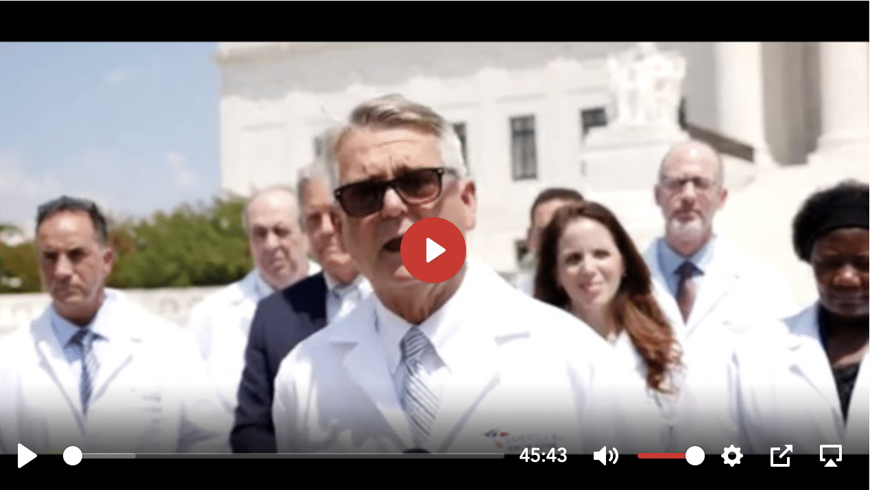 Doctors Assemble on SCOTUS Steps to Drop Bombs on COVID19 Vaccines