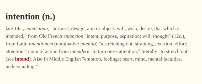 Intention