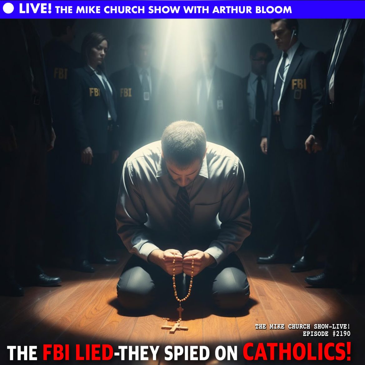 Man praying Rosary
