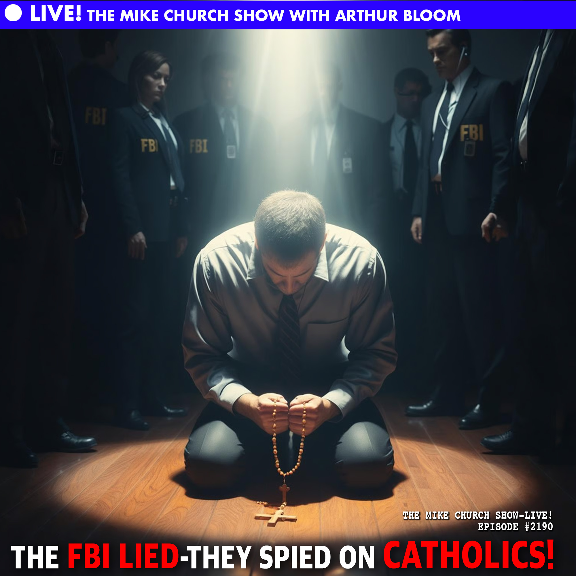 Man praying Rosary