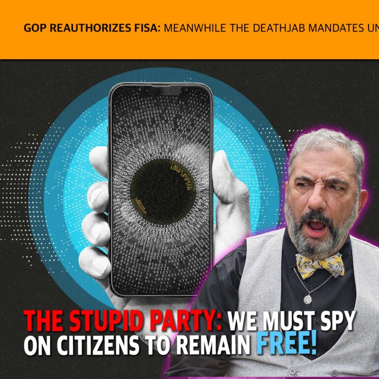 Magazine-style cover showing a gloved hand holding a smartphone with a fingerprint spiral and a worried man in a vest against a dark, patterned background; bold red and white headline at the bottom.