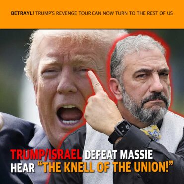 Magazine cover-style photo of two political figures, one shouting with finger raised, orange banner at top reading 'BETRAY!', red outline around the other man.